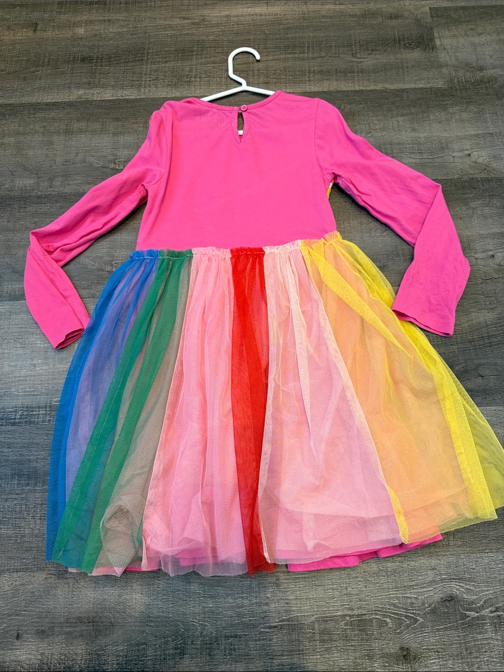 Mini Boden Pink Rainbow Tulle Dress - Picture 3 of 7